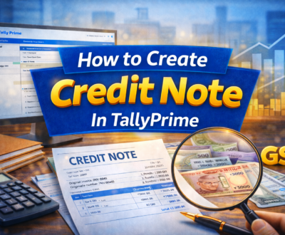 How to create credit note in Tally Prime with GST step by step