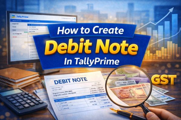 How to create debit note in Tally Prime step by step